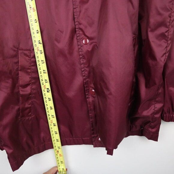 HARRITON Men's Raspberry Burgundy Red Button Down Lightweight Jacket Size Large - Picture 6 of 8